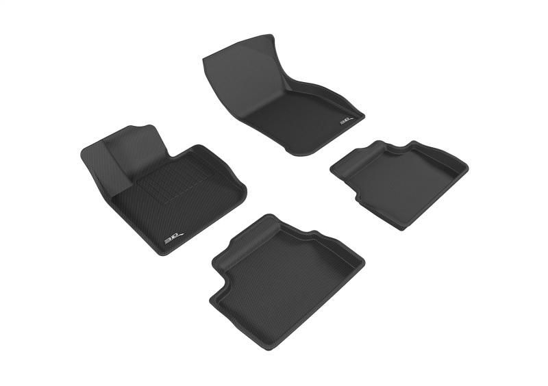 Mini Cooper Floor Mat Set - 3D MAXpider - Kagu - Black - `14-`24